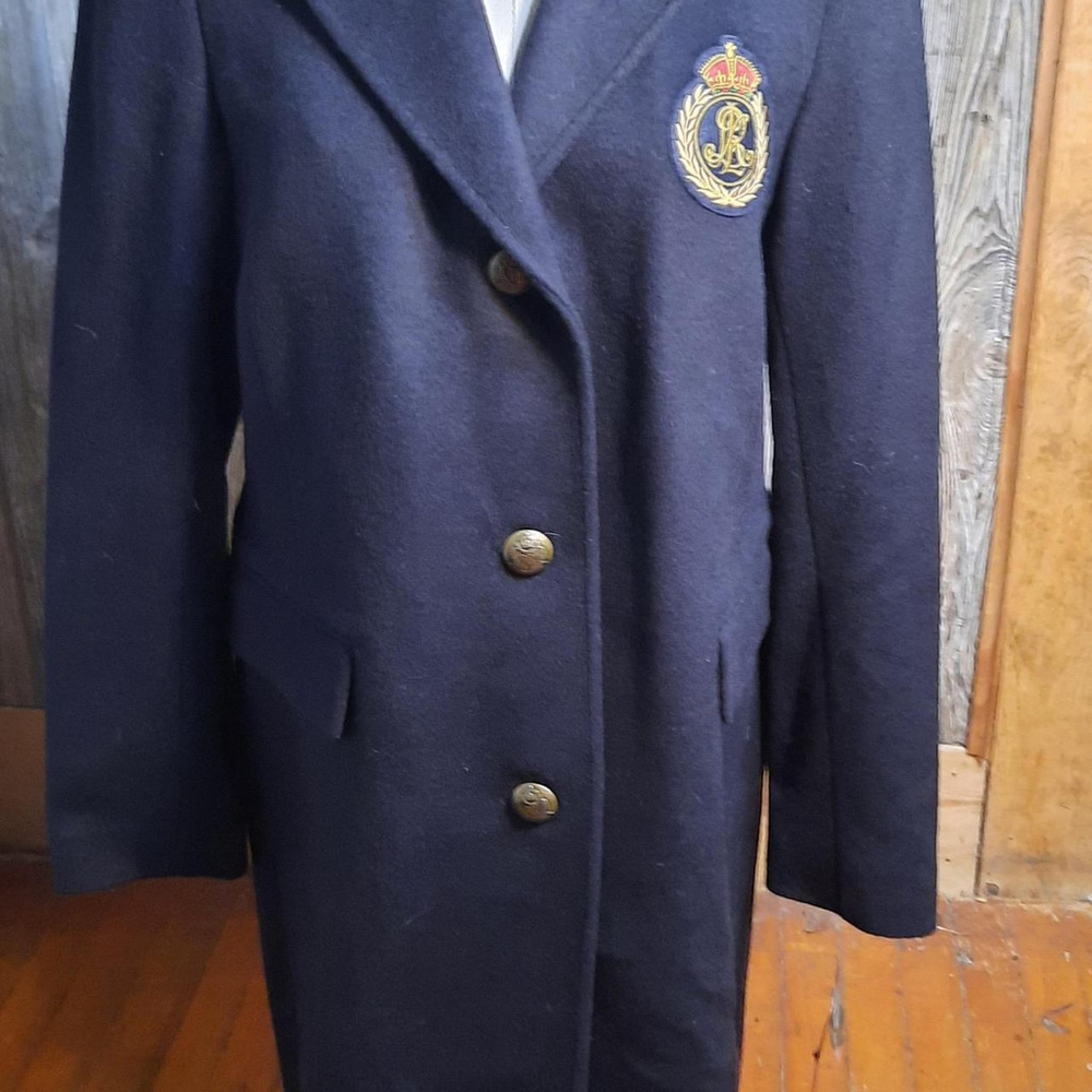 Ralph Lauren black button-up coat
